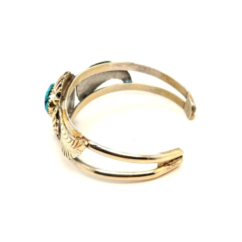 Silver Turquoise Cuff - image 2